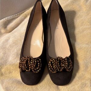 Sesto Meucci Brown pumps with Beaded Detail
NWT